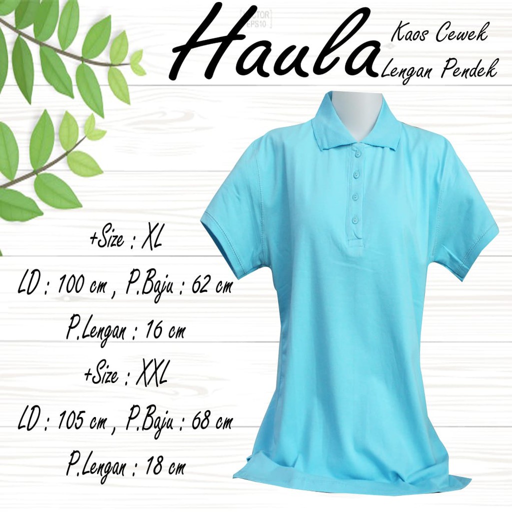 Kaos Polo Cewek Poloshirt Ukuran Xl dan XXL Wanita Kaos kerah Cewek Kaos Polo Murah Kaos Polos