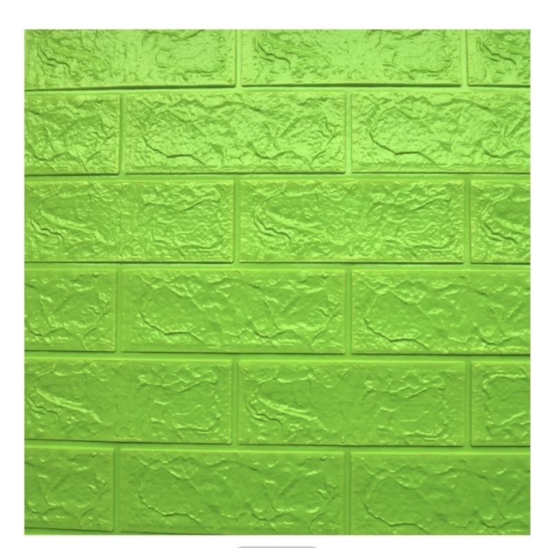 wallpaper 3D Foam / wallfoam dinding 3D Motif bata-hijau