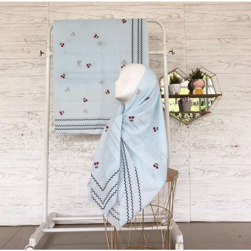 HIJAB SEGIEMPAT VOAL PREMIUM MOTIF BUNGA TULIP PART 2