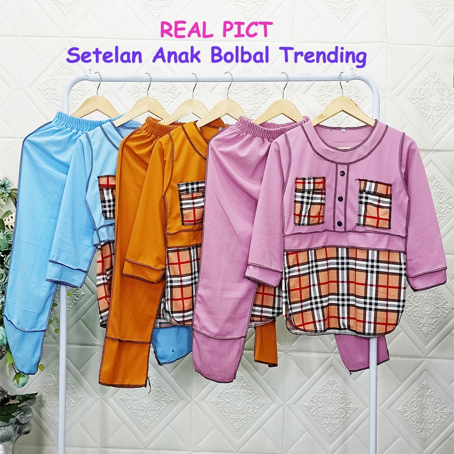 SETELAN ANAK BOBLBAL TRENDING VIRAL BAJU DAN CELANA CARLINA