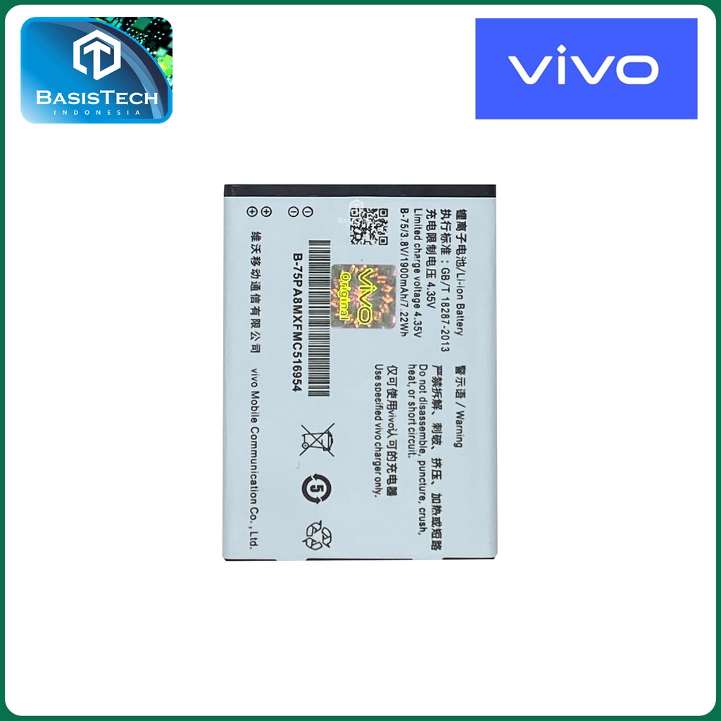 BATERAI VIVO Y21 Y15 Y22 Y13 - BK-B-65 - B-75 - ORI