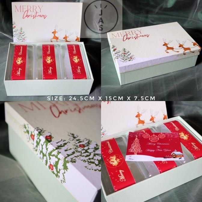 

[COD] kotak kue 24,5x15x7,5 hardbox / handmade / kotak hampers edisi natal [COD]