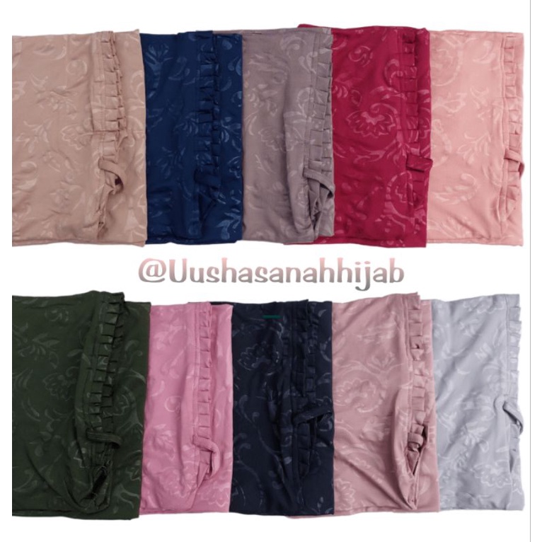 (Ori Fals) ARESTA LIPIT •jilbab instan jersey 3D lipit•bergo lipit tali