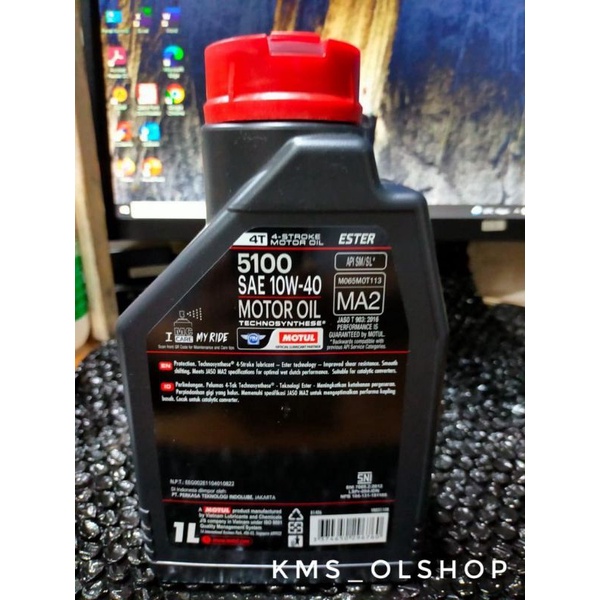 Oli Motul 5100 4T Ester 10W-40 TECHNOSYNTHESE 1000ml / 1 Liter