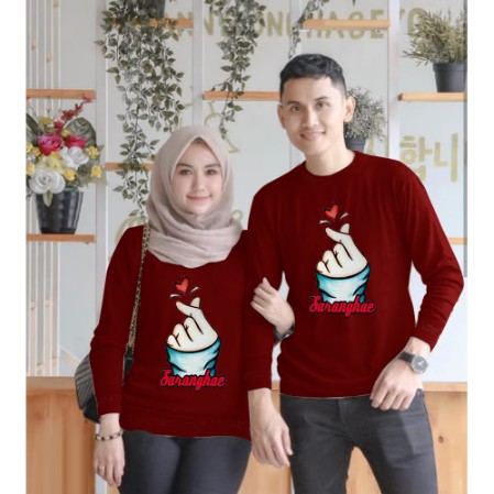 Baju Kaos Couple Kopel Kapel Capel Copel Lengan Panjang BWRT Baju Kaos Couple Kopel Kapel Capel Cope