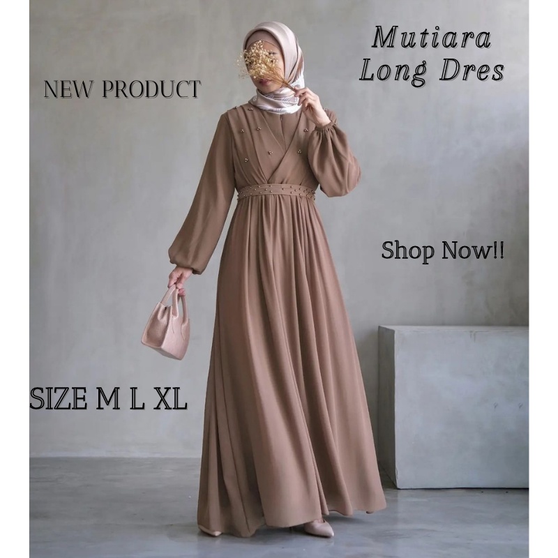 Beautyshirt / Mutiara / Long Dress / Bahan Ceruty Babydoll Premium