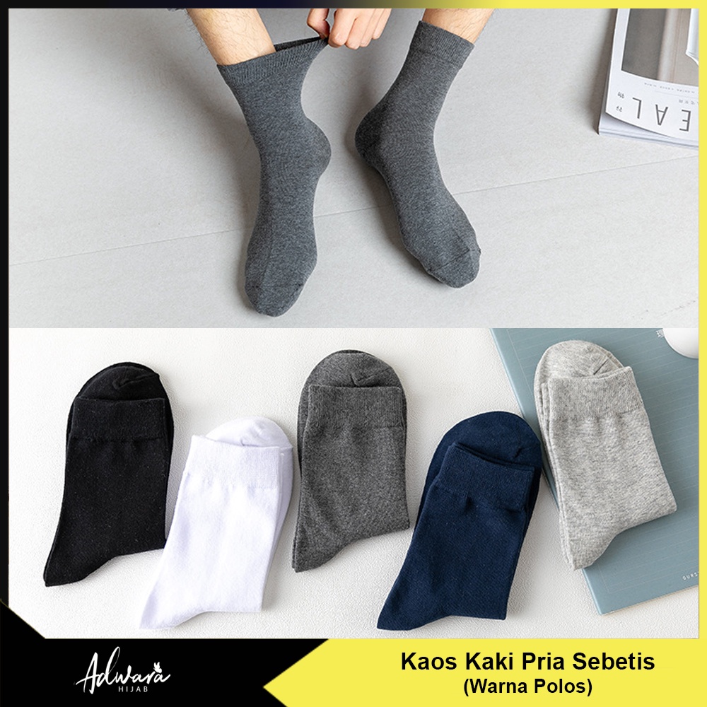 Kaos Kaki Pria Polos Diatas mata kaki (Sudah Dikemas Plastik OPP)