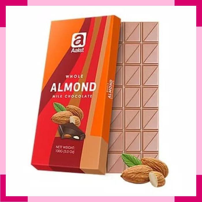 

Aalst Whole Almond Milk Chocolate Bar Block Blok Cokelat Coklat Kacang