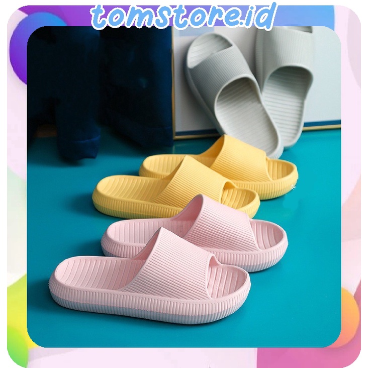TOMSTORE.ID Sandal Jelly  Pria Wanita Selop Keren Modern Korea Style Slip On Anti Slip sendal Fineti