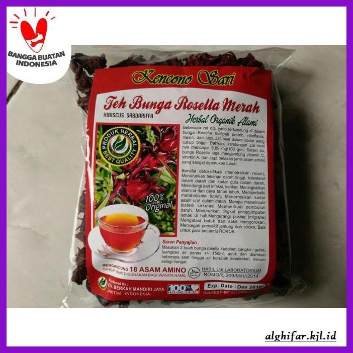 

lanoisidartdrink- teh seduh bunga rosella merah kencono sari -asliii-bngittt.