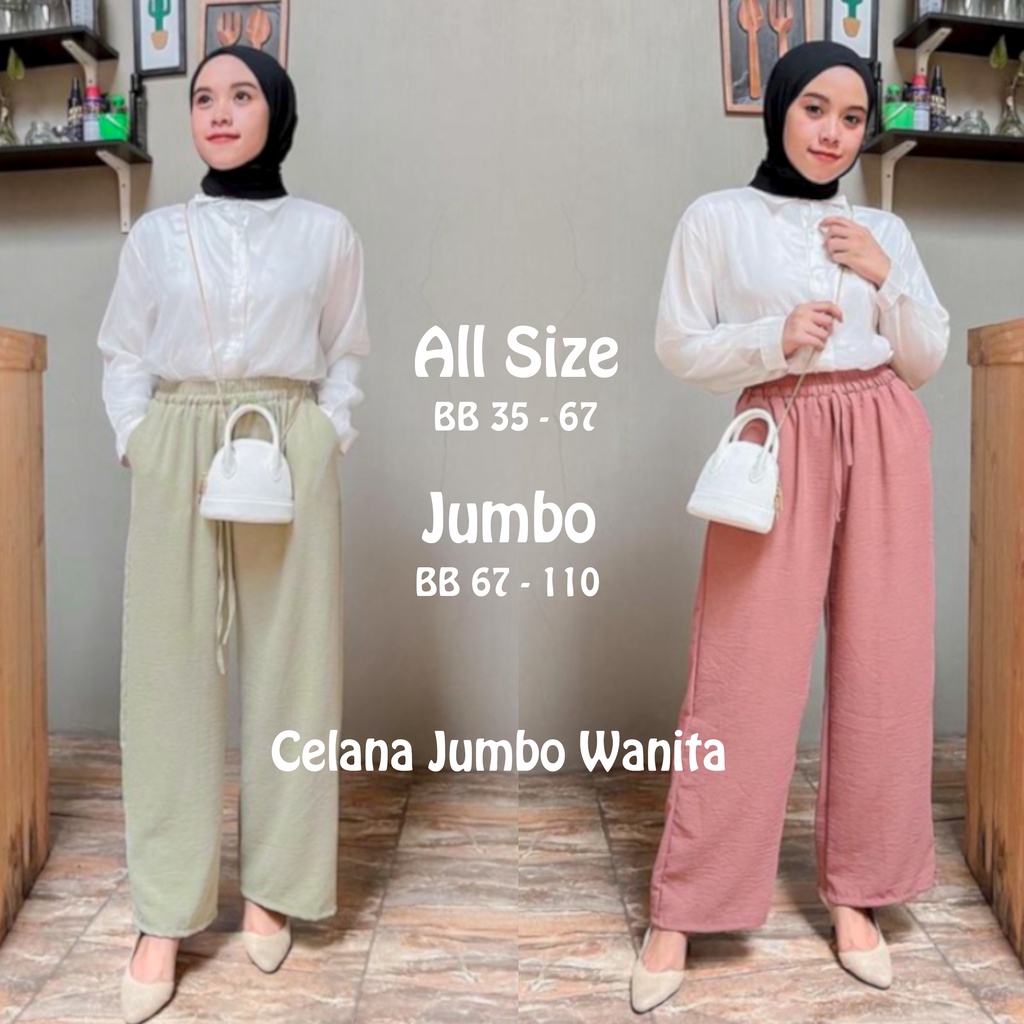 CELANA KULOT CRINKLE JUMBO / CELANA KULOT CRINKLE PREMIUM // CELANA KULOT JUMBO WANITA // Celana Kul