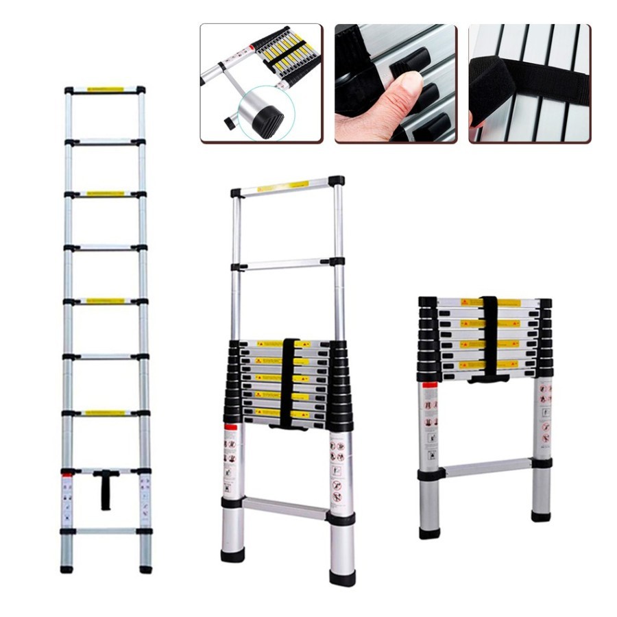 #Tangga Teleskopik 3.8M / Tangga Lipat Aluminium/ Tangga Mini Portable/ Tangga Susun Teleskopic/ Tangga Telescopic