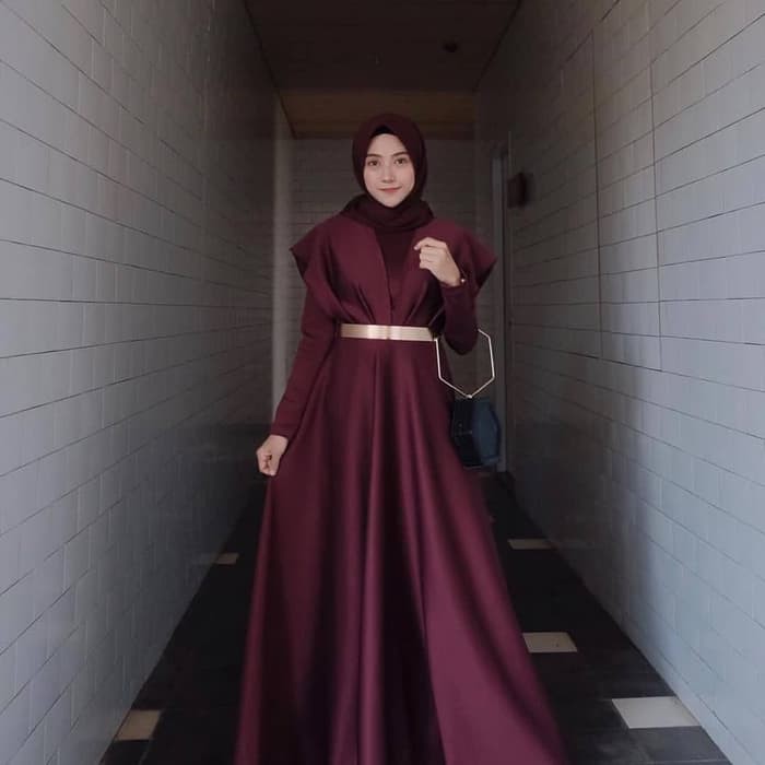 MURAH Pakaian atasan set muslimah sabyan ibu wanita Gamis pesta Dress kondangan Setelan Baju hijab