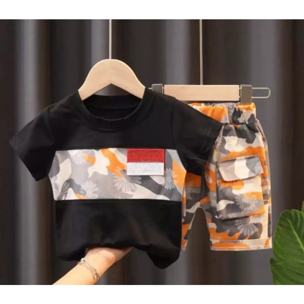 SETELAN BAJU ANAK SETELAN ANAK 1-5 TAHUN SETELAN INDONESIA ARMY SETELAN ANAK LAKI LAKI BAJU ANAK