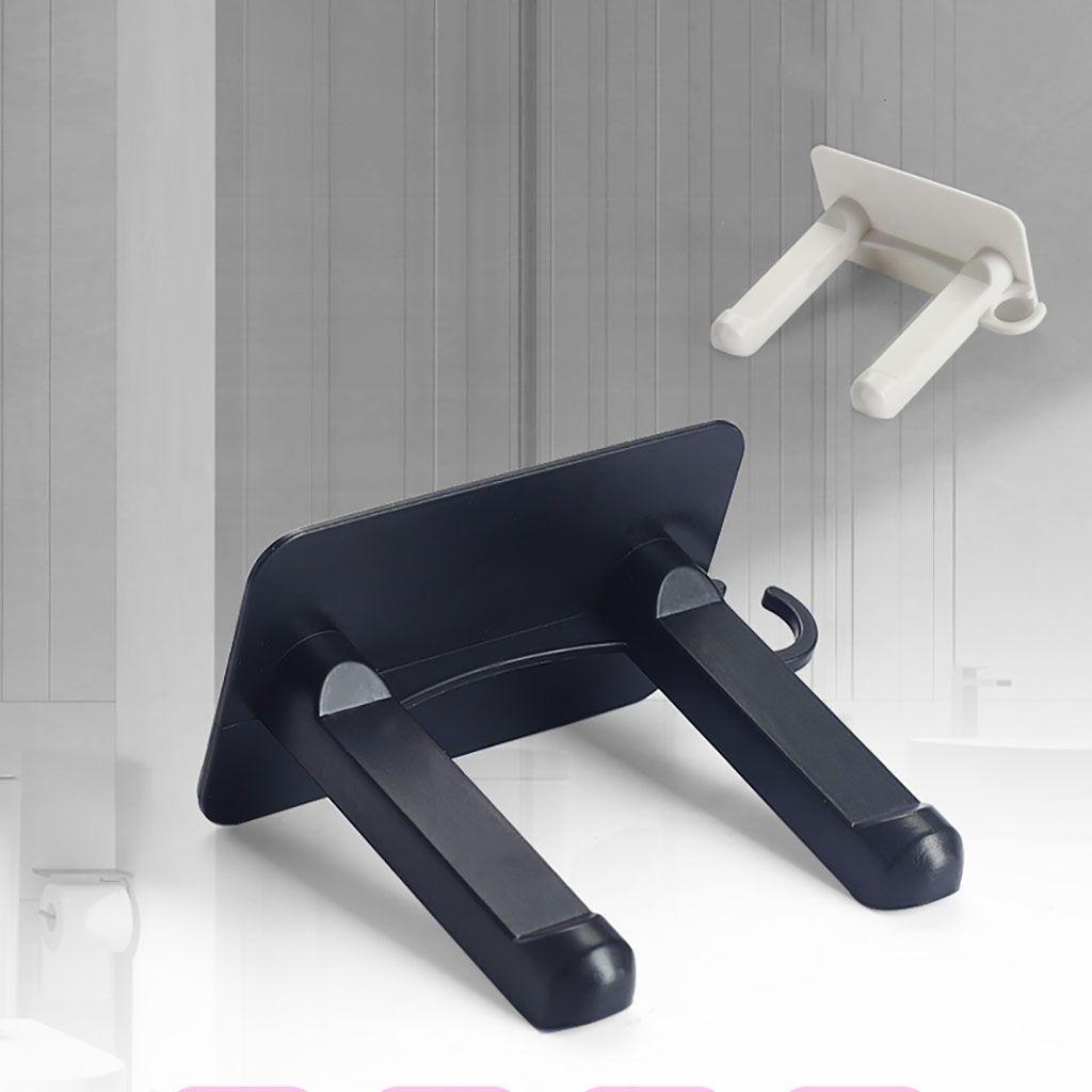 [Elegan] Stand Pengering Rambut Kualitas Warna Solid Bracket Aksesori Kamar Mandi Punch Free Self Adhesive Hairdryer Holder