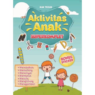 Buku AKTIVITAS  ANAK SUPERKOMPLET BONUS GUNTING PENSIL 