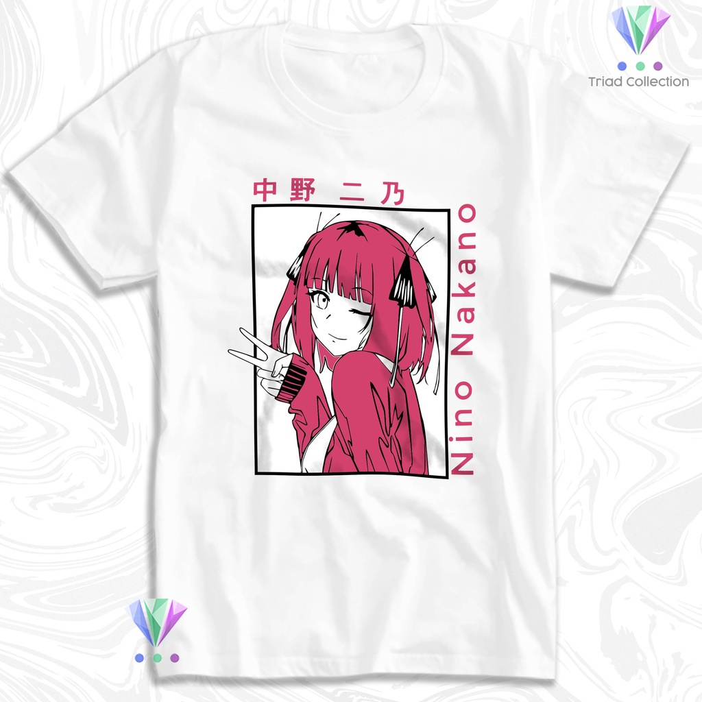 Tshirt Baju Kaos Distro Anime Nino Nakano / Kaos Distro Pria Wanita