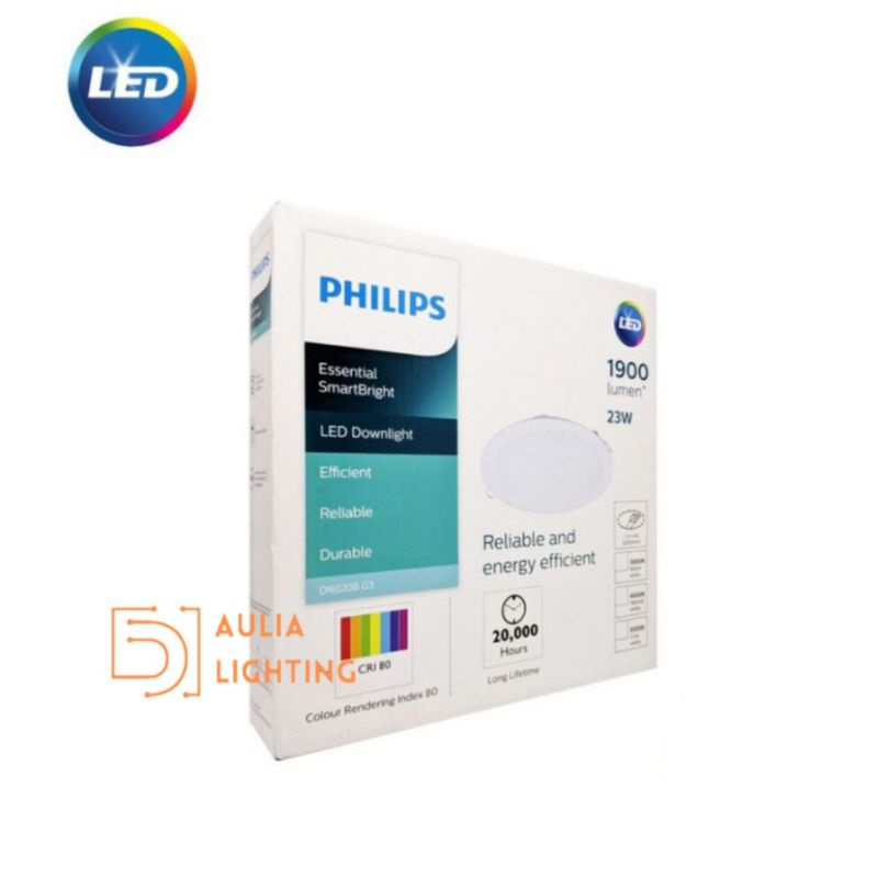 Lampu Philips Downlight LED Panel 23w G3 23watt DN020B 23 watt w D200 8 inch IB Pengganti 24w 24Watt