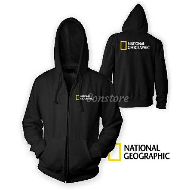 Jaket National Geographic Hitam/Bigsize/size S M L XL 2XL 3XL 4XL 5XL/Outdoor/terbaru/promo