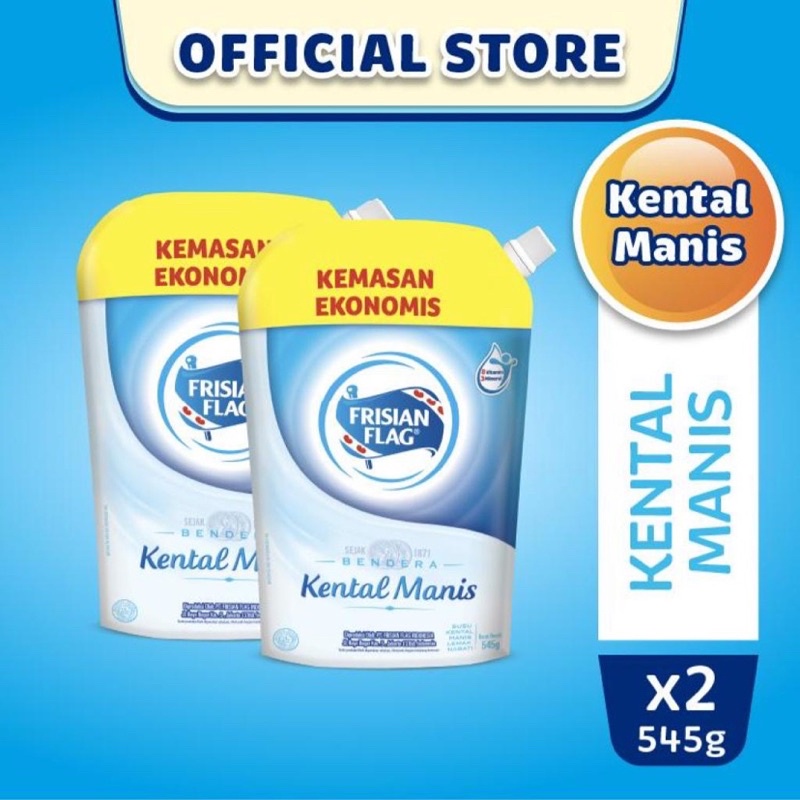 

Frisian Flag Bendera Kental Manis Pouch 545gr x 2 Pcs