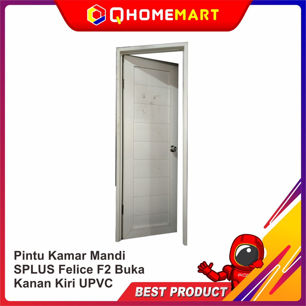 Pintu Kamar Mandi SPLUS Felice F2 Buka Kanan Kiri UPVC