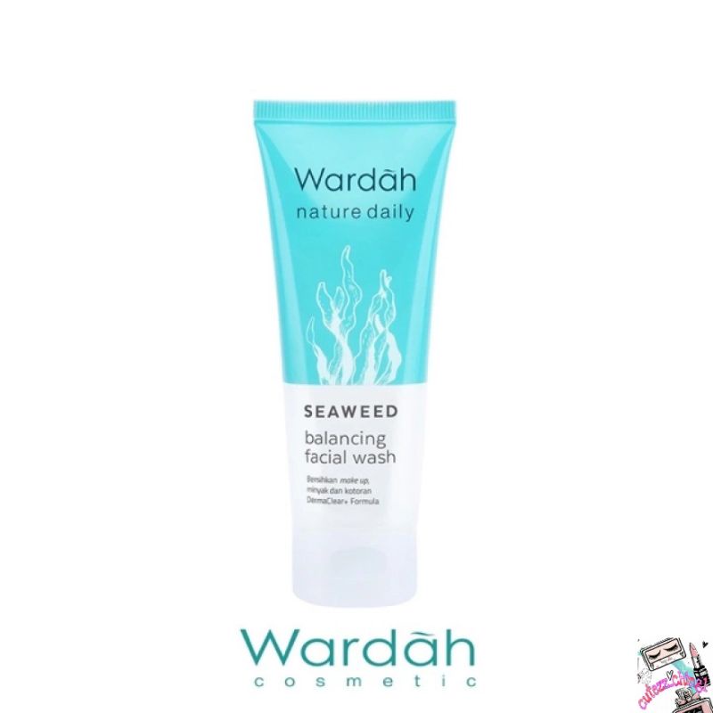 ☃Cutezz_Ching1☃Wardah Nature Daily Seaweed Balancing Facial Wash 60ml-  pembersih wajah dengan non soap