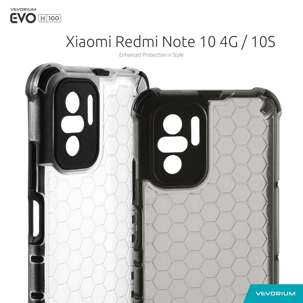 VEVORIUM EVO H100 Xiaomi Redmi Note 10 4G Redmi Note 10S Hybrid Softcase Hard Case