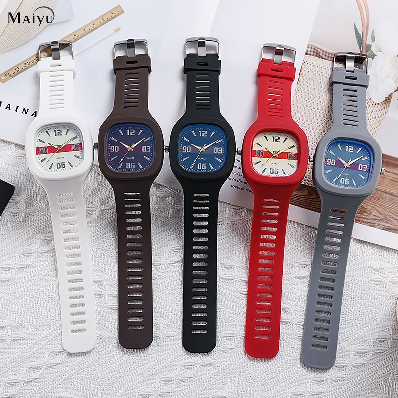 Jam Tangan Wanita A0183 Versi Korea Jam Tangan Elektronik Sederhana