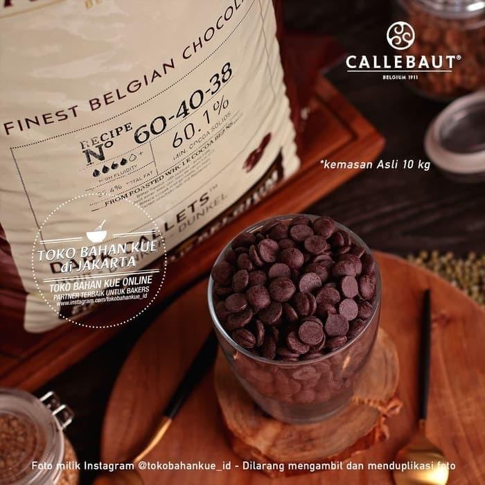 

New Callebaut Dark Chocolate Couverture 60,1% 1Kg Cokelat Coin 604038 083