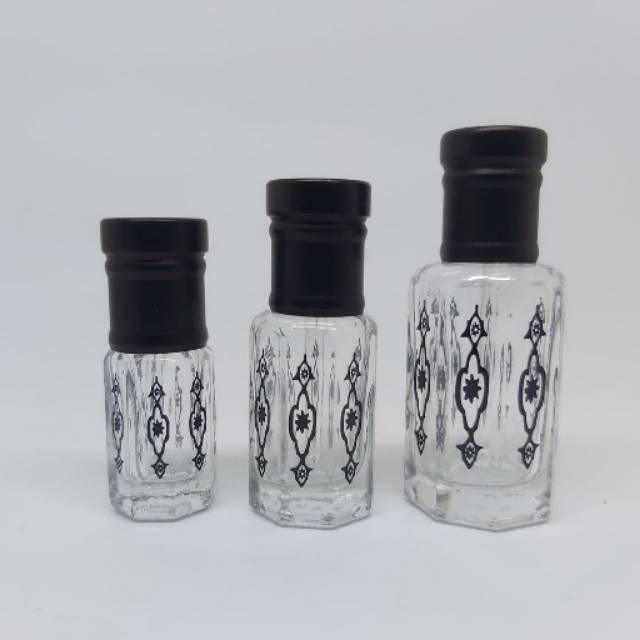 Botol Tola Exclusive Batik Hitam Stik Kaca Stick Bottle Glass Antik Saudi Padi