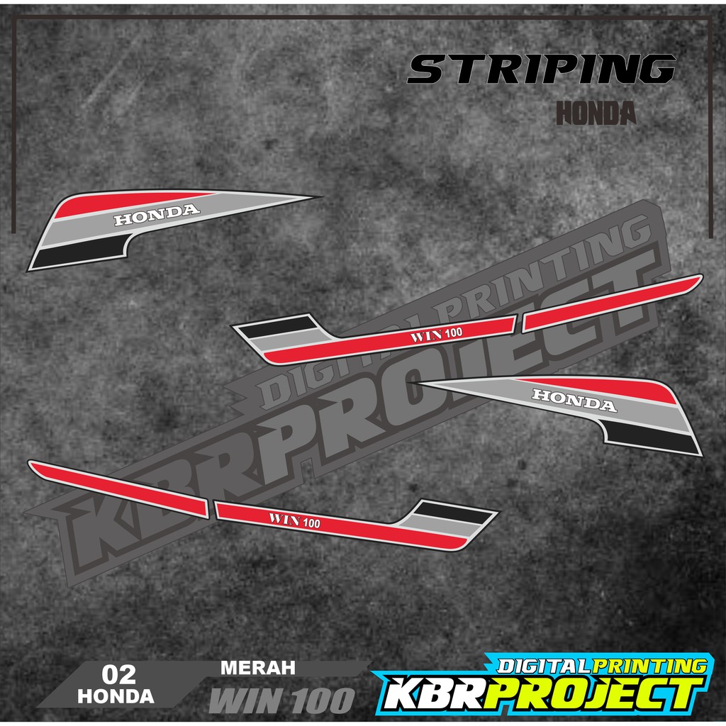 (cod) stiker motor - striping HONDA WIN 100  - motor HONDA - motor - WIN - sticker variasi - Racing