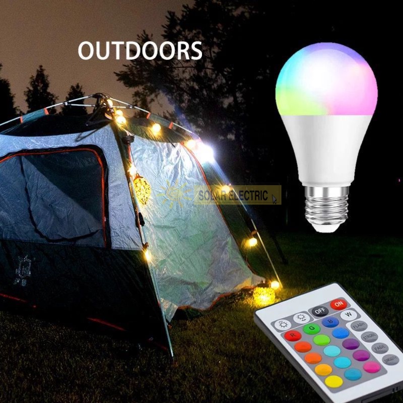 Lampu Bohlam LED RGB BULB Warna Warni + Remote Control Dimmable Indoor/Outdoor