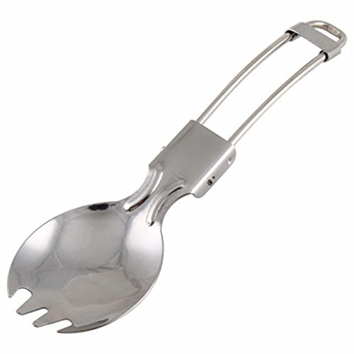 Stainless Steel Foldable Spoon and Fork / Sendok Garpu Lipat - OMHA7SSV Silver