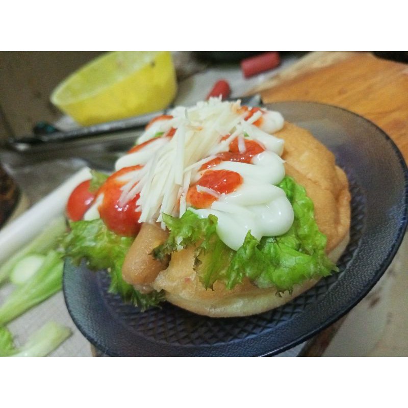 Donat burger sosis 2pc