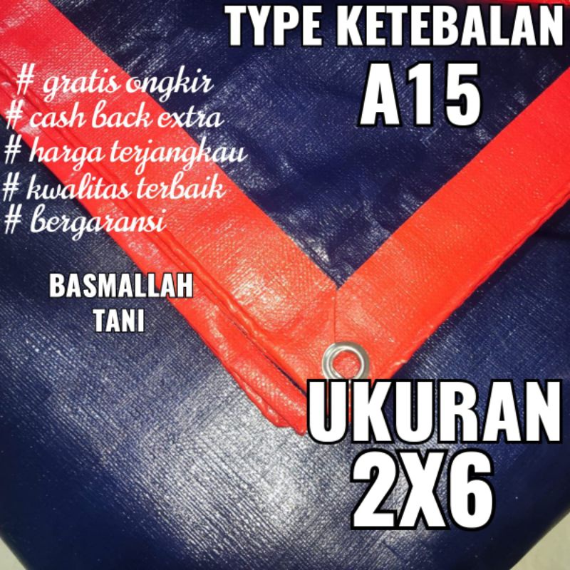 TERPAL PLASTIK A15 UKURAN 2x6 METER MERK TRECK