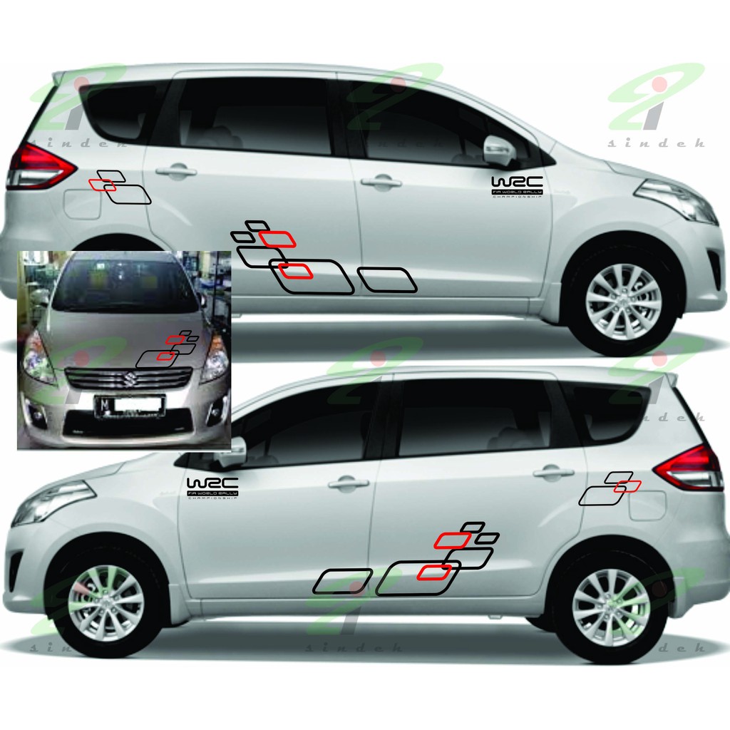 Cutting Sticker Mobil Keren Stiker Mobil Striping Wrc World Rally Championship Avanza Xenia Jazz Shopee Indonesia