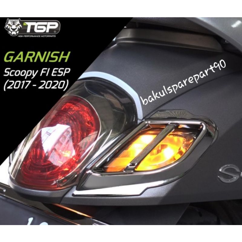 Garnish Lampu Belakang Scoopy FI ESP / Aksesoris Variasi Garnish Lampu Belakang Scoopy FI ESP / Garn