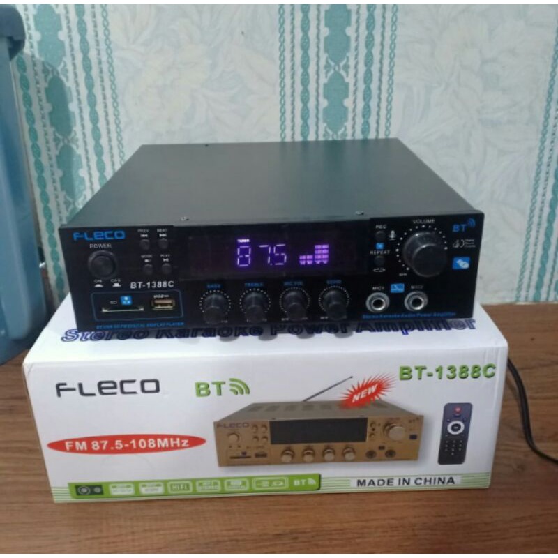 Cod Power Amplifier Fleco F-1388C/Amplie Bluetooth/Speaker/Salon Multifungsi