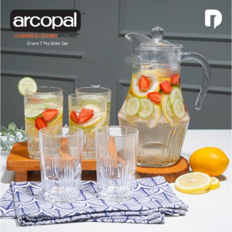 Gelas dan pitcher cantik,elegan ARCOPAL ORIENT