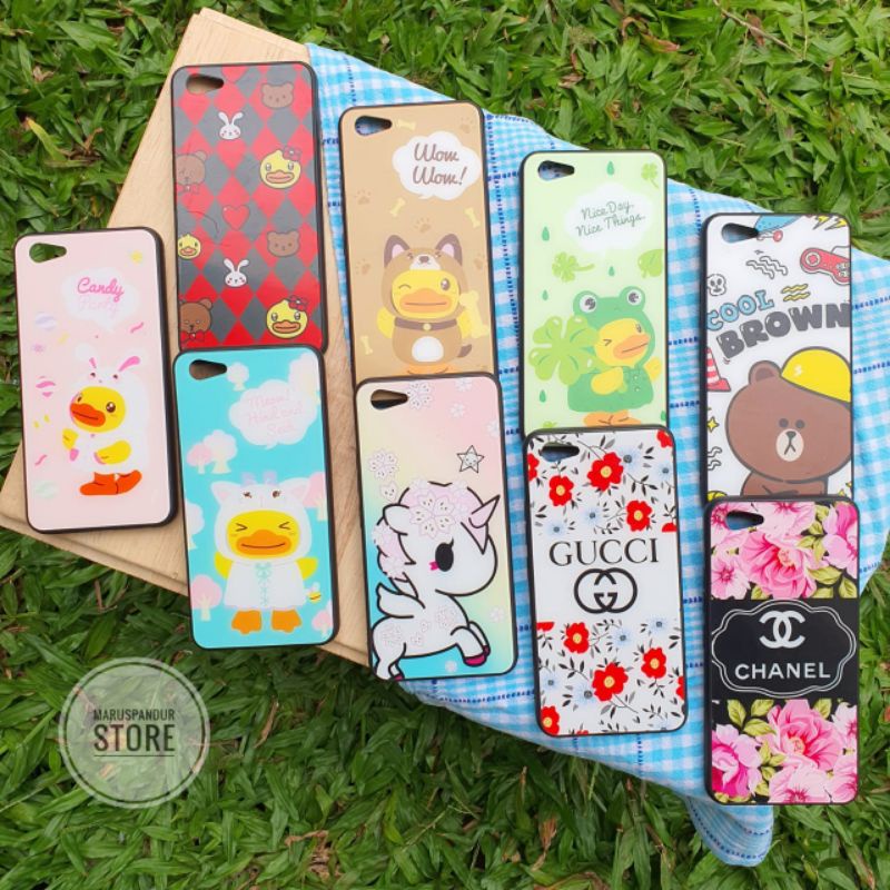 Case Fuze Vivo Y81 Glass Happy Duck