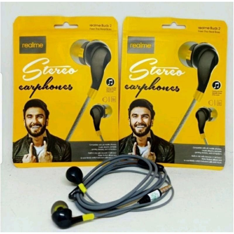 Headset Realme Buds 2 / Buds 2 Plus Rma103 / Rm 103 Stereo Earphone