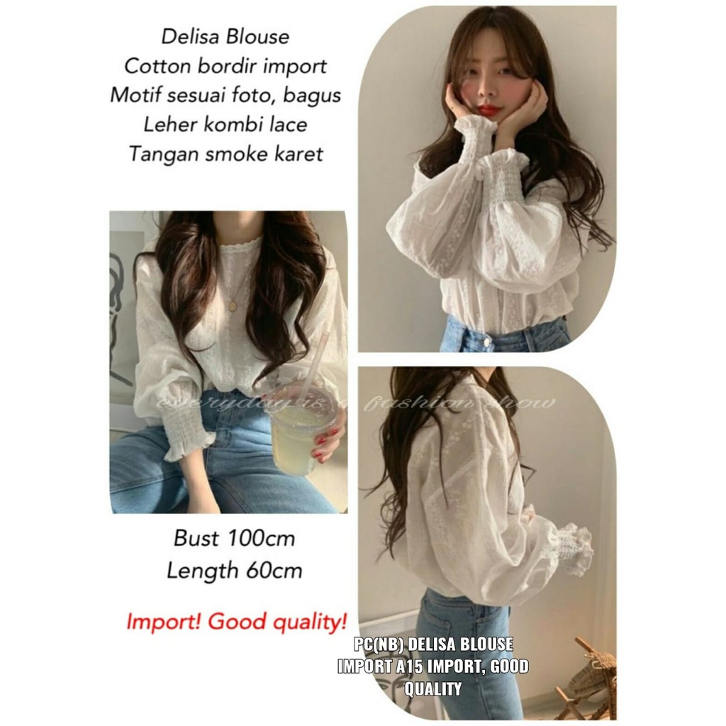 Blouse Katun Bordir Import