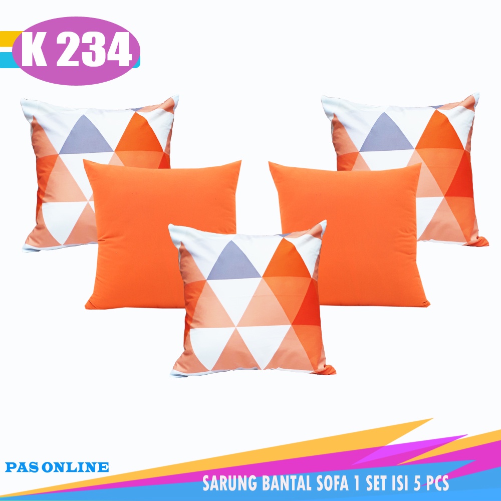 SET SARUNG BANTAL SOFA 40X40 ( 5 SARUNG )