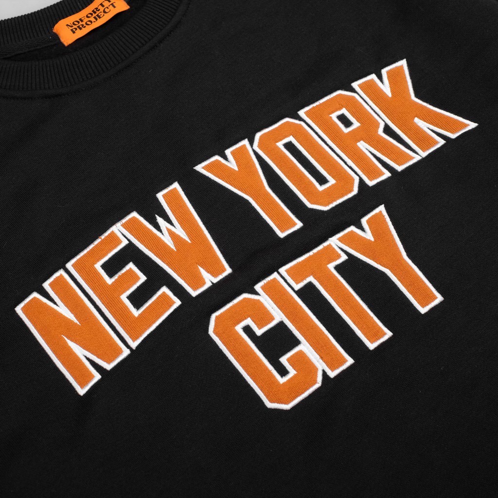 Sweater Crewneck New York City Noforty Distro Bandung - Jaket Sweater Crewneck New York Black Kualitas Noforty Premium - Jaket Crewneck New York Pria