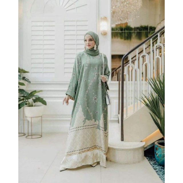 GAMIS HELENA DRESS MUSLIMAH KONDANGAN LEBARAN HAJATAN GLAMOUR MEWAH DRESS MODIS MODERN GAUN MAXMARA 