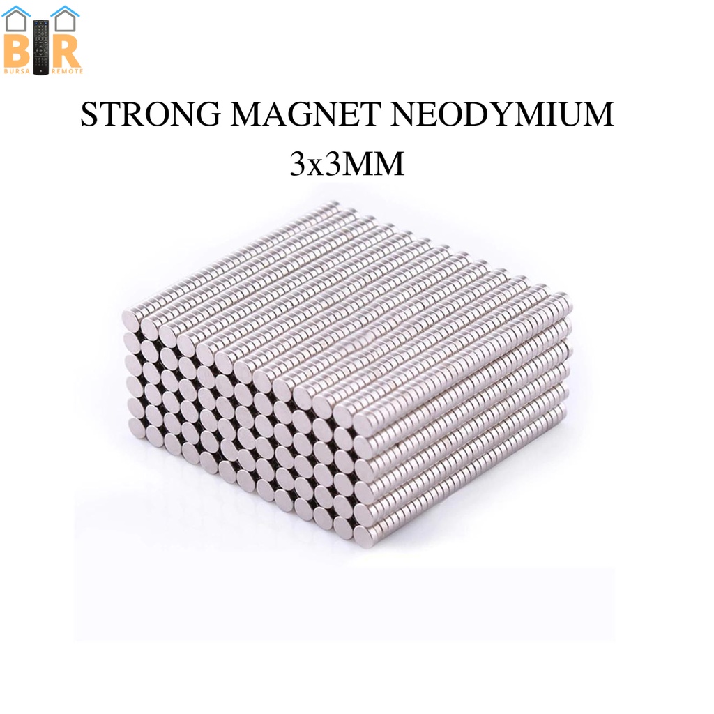 STRONG MAGNET NEODYMIUM NdFeB N50 3MM X 3MM KOIN NEO BULAT