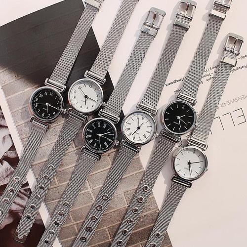 Jam Tangan Import Wanita Korea Stainless stell Jam Tangan Analog Wanita Fashion Import