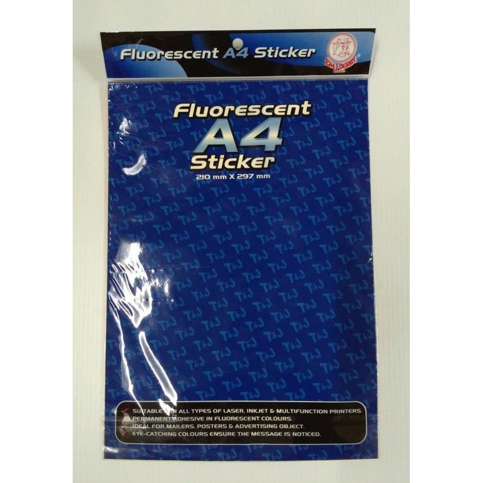 

Termurah Tom & Jerry Sticker Paper A4 Warna Orange (Pack=5 Sheet) Offic