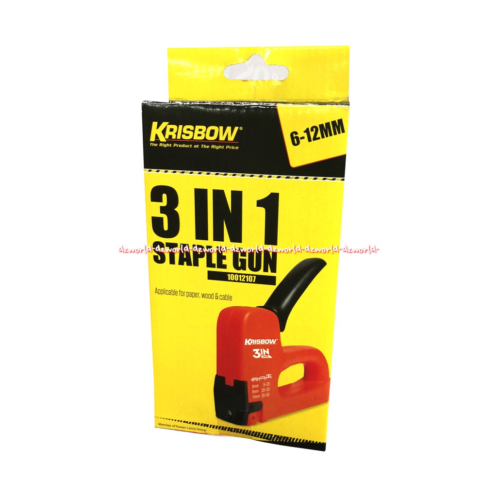 Krisbow 3 In 1 Staple Gun Pistol Staples 6 12mm Ukuran Bisa Berubah