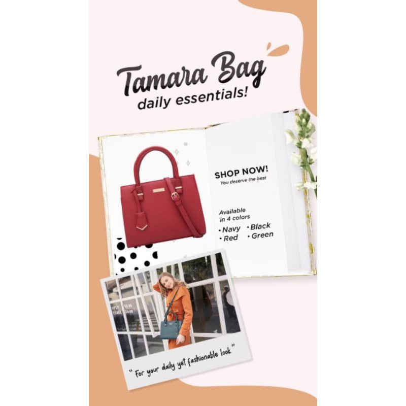 Jims Honey Tamara Bag Promo Tas Kerja Wanita Perempuan Hijau Besar Jinjing Selempang Murah Mewah